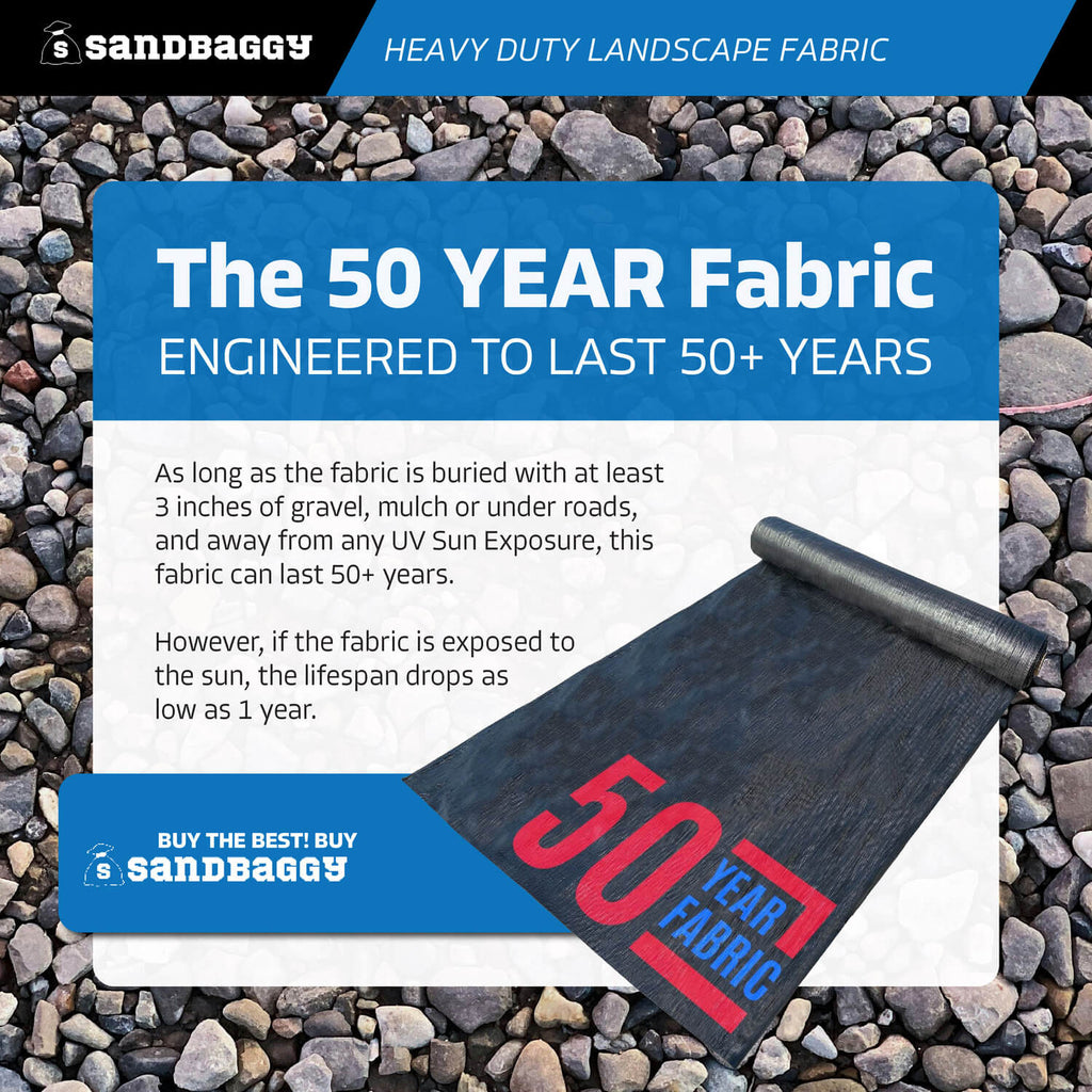 heavy duty landscape fabric - 50 year lifespan