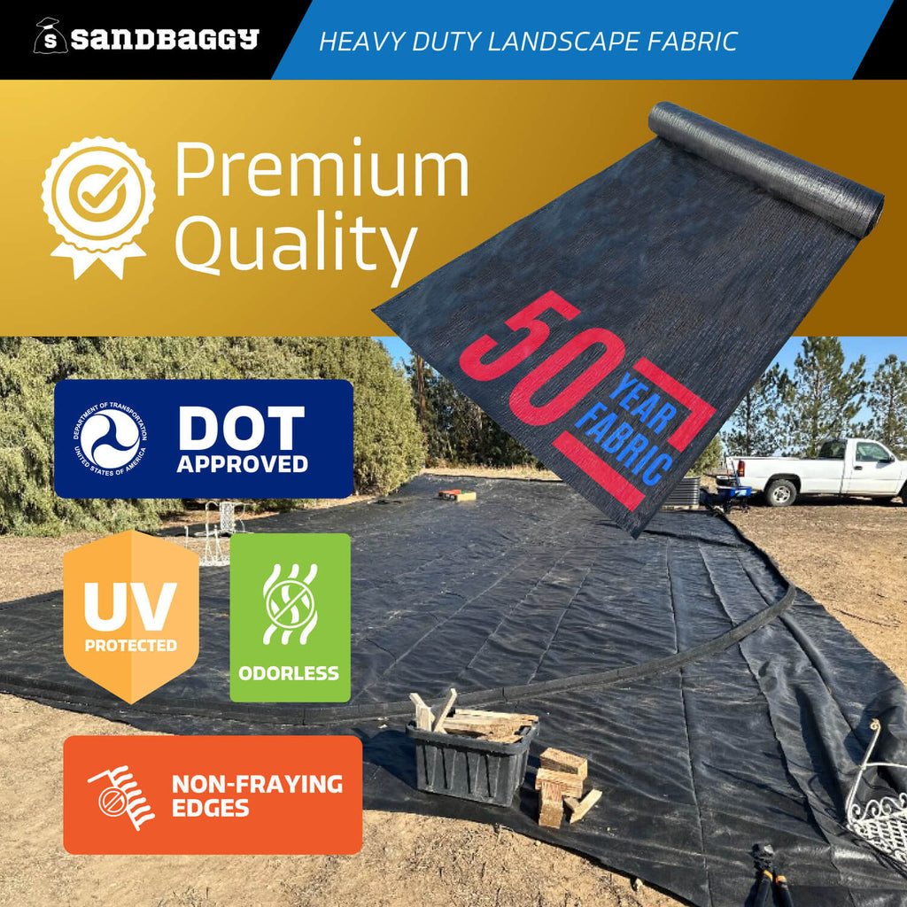 heavy duty landscape fabric - DOT Approved, UV Resistant