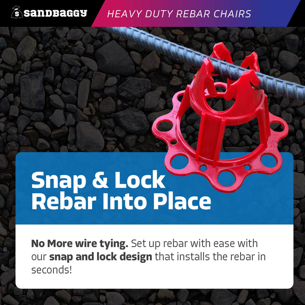 snap and lock rebar chairs for easy installation