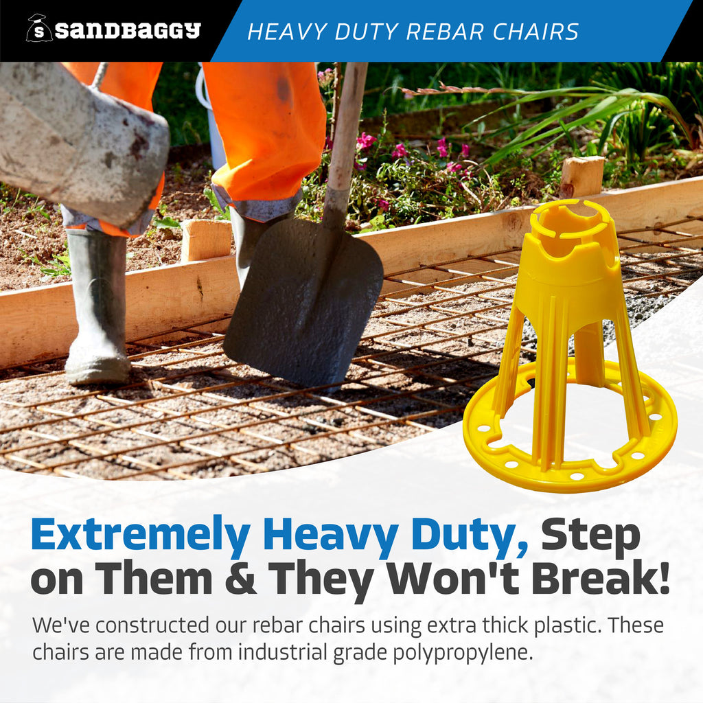 heavy duty plastic rebar chairs (yellow) 