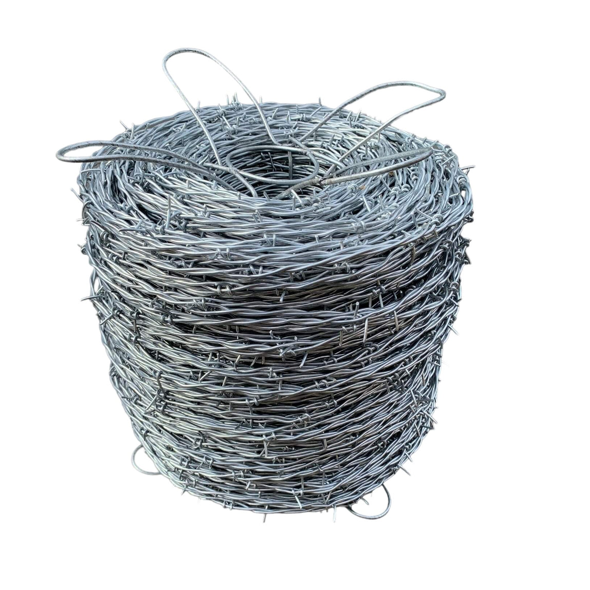 Barb Wire Roll (1320 ft) - 2 Point, Double Strand Twisted Wire - 12.5 Gauge Galvanized Steel - 30 Rolls - Each Southern California (Markup), image size:1149x1149