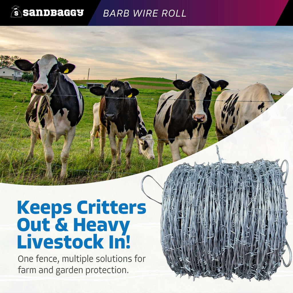 barb wire roll for heavy livestock