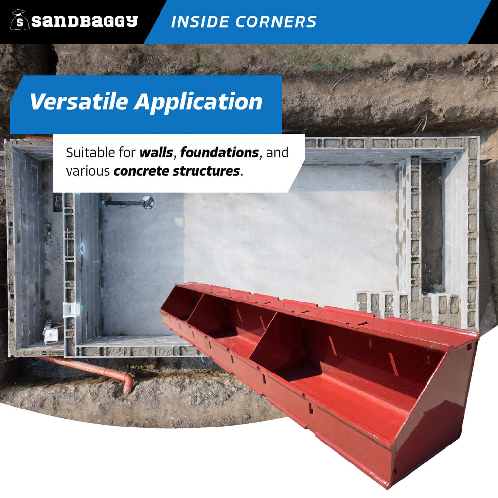 inside corners for concrete forms - 6" x 6" x 4ft - walls, foundations, concrete structures