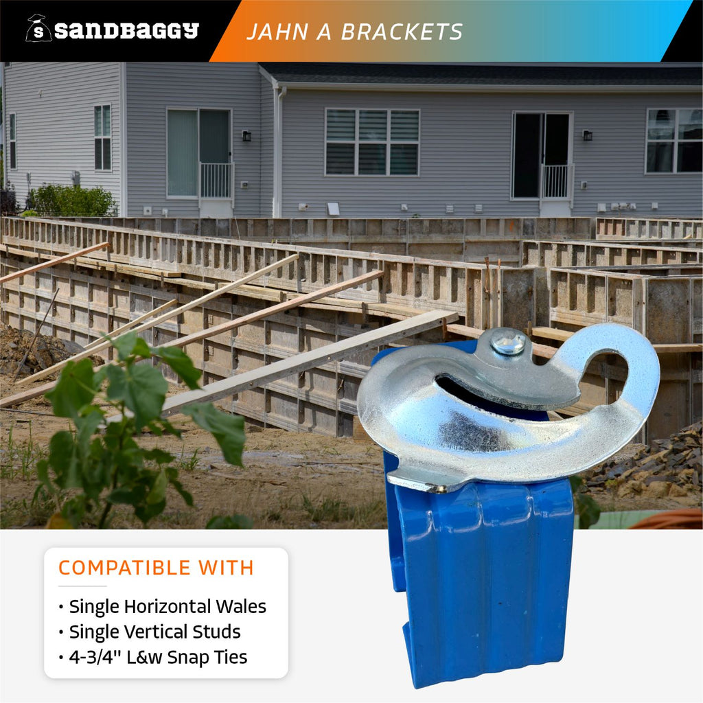 jahn a bracket compatible with single horizontal wales, single vertical studs, 4.75" Snap ties