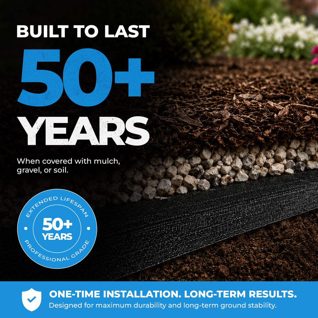 professional grade weed barrier - lasts 50+ years