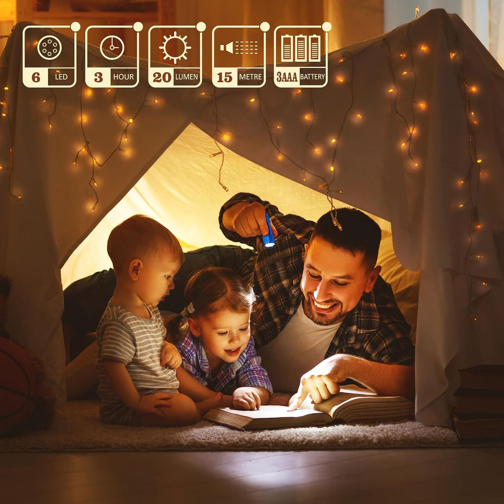 mini flashlights 6 LED Bulbs