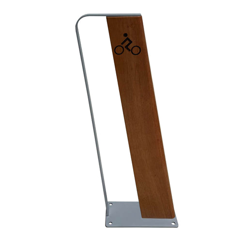 modern commercial bike racks - wood