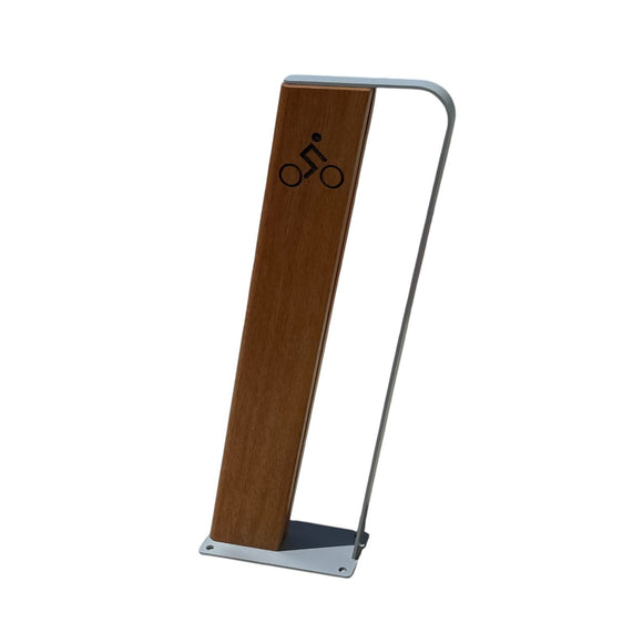 modern commercial bike racks - wood