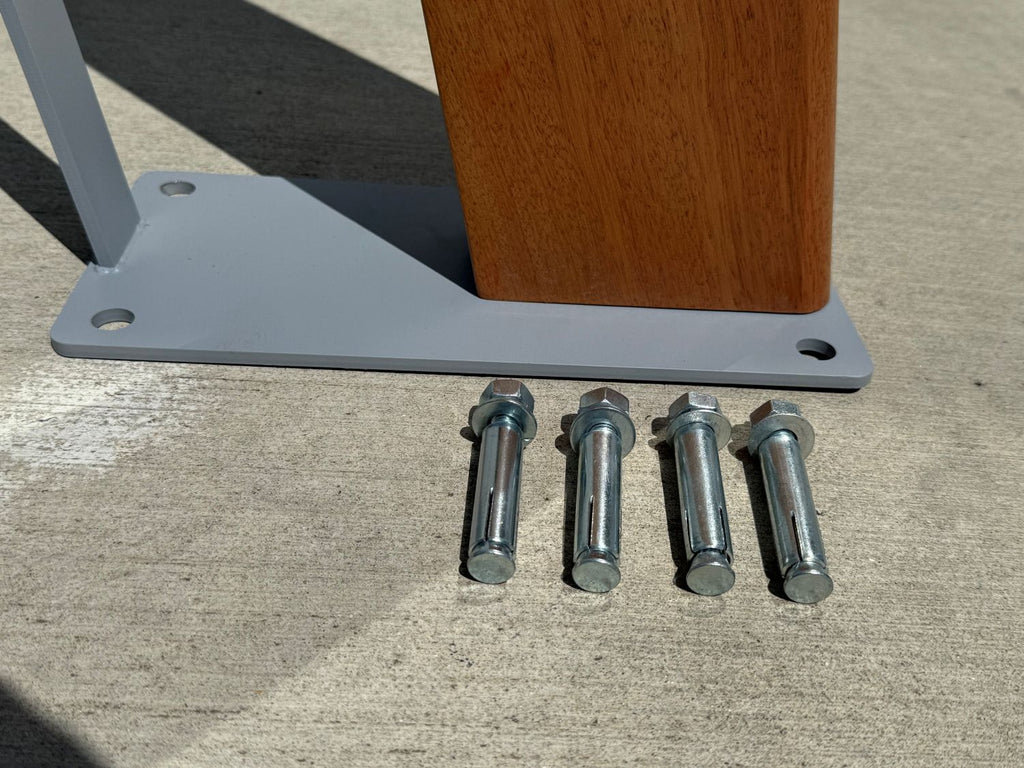 Modern Commercial Wood Bike Rack - Surface Mount - 2 Capacity