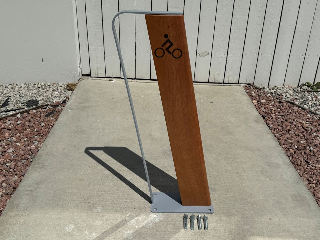 surface mount wood bike rack