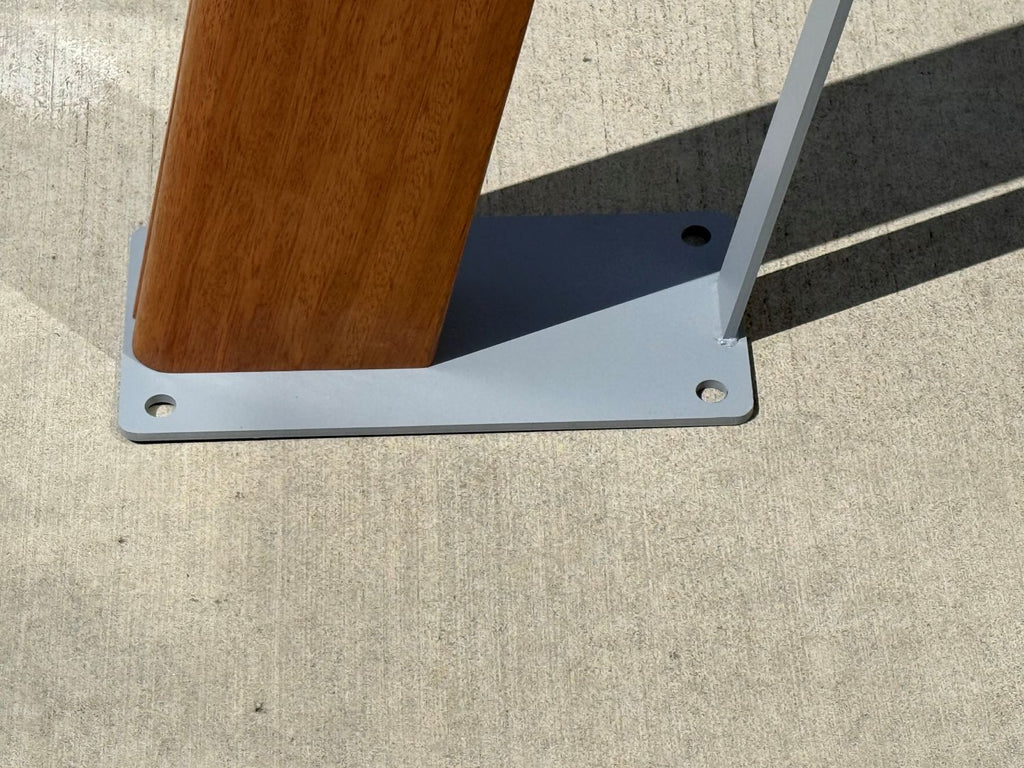 Modern Commercial Wood Bike Rack - Surface Mount - 2 Capacity
