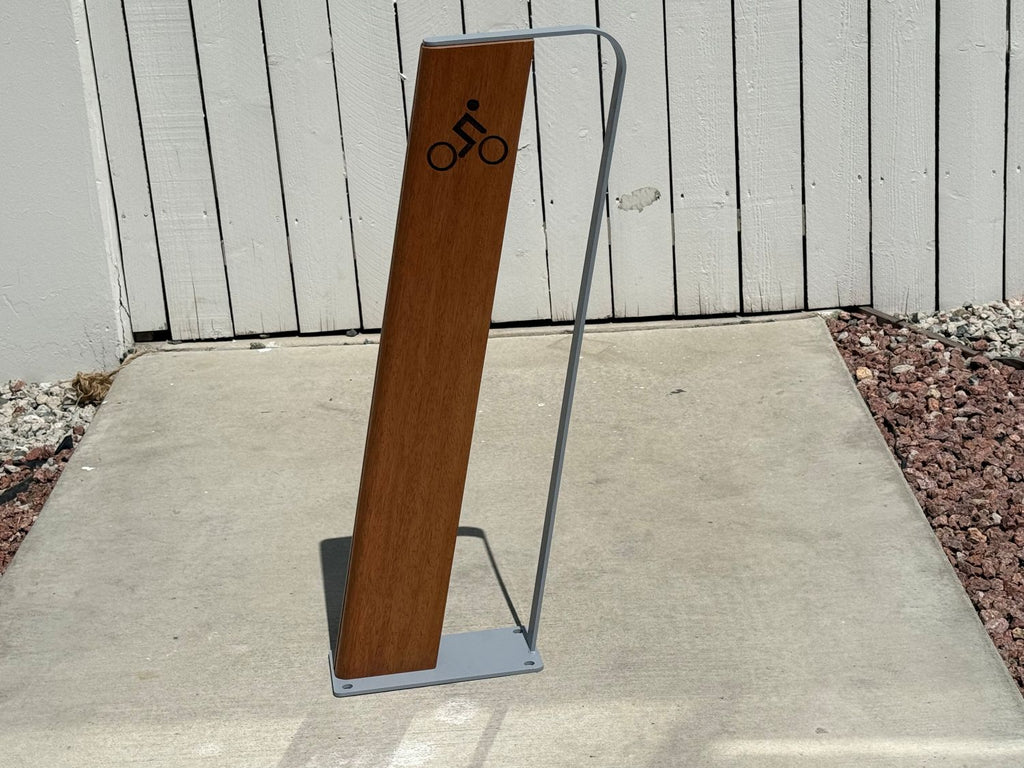 modern commercial dual bike rack