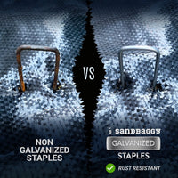 Galvanized vs non galvanized landscape staples