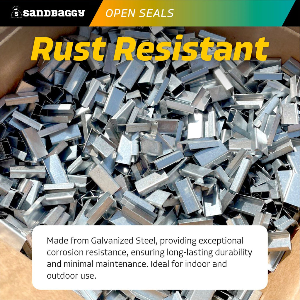 rust resistant steel open strapping seals