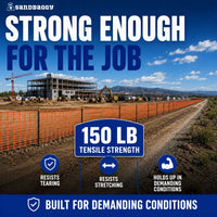 orange snow fence - 150 lb tensile strength 