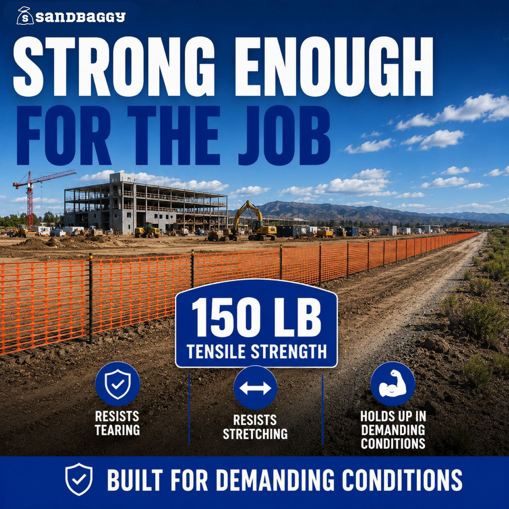 orange snow fence - 150 lb tensile strength 