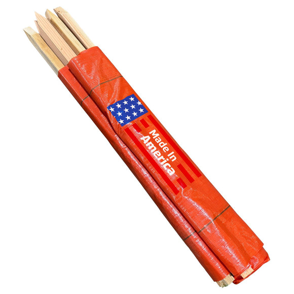 orange silt fence with stakes
