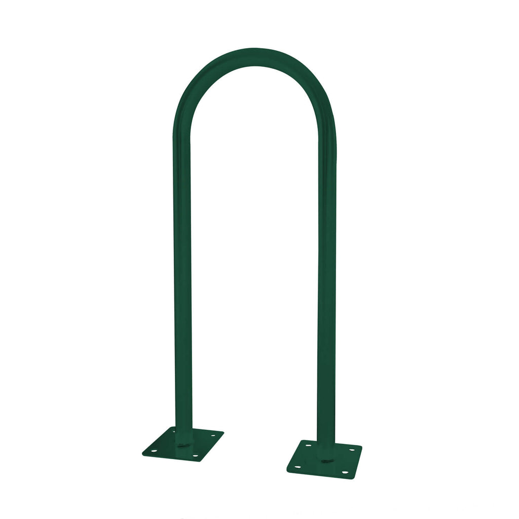 outdoor u shaped bike rack - green