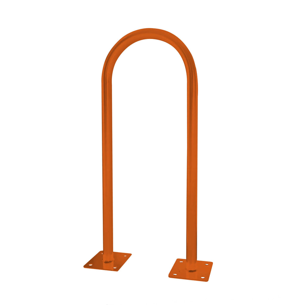 outdoor u shaped bike rack - orange
