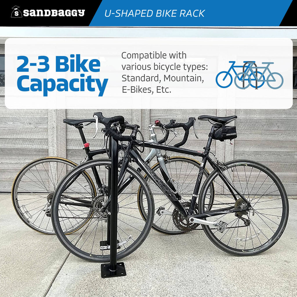 Shell Shape Bike Rack Outdoor Bike Rack | U Bike Rack, In Ground, Commercial - Sandbaggy