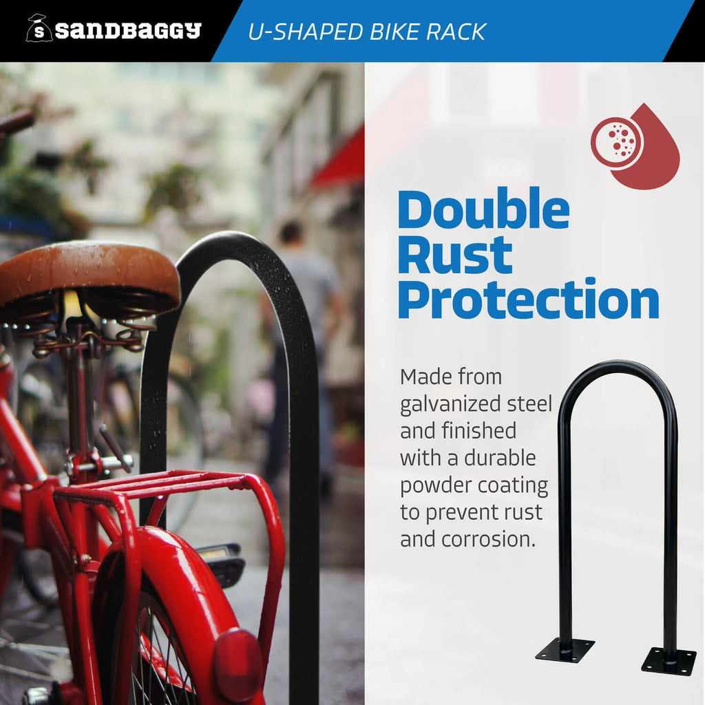In Ground Mounting Bike Rack Outdoor Bike Rack | U Bike Rack, In Ground, Commercial - Sandbaggy