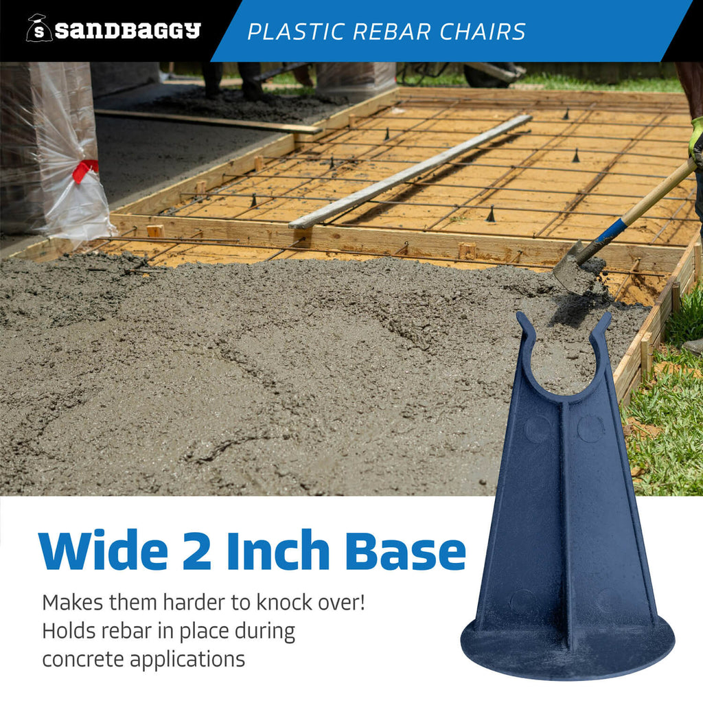 black plastic concrete rebar chairs