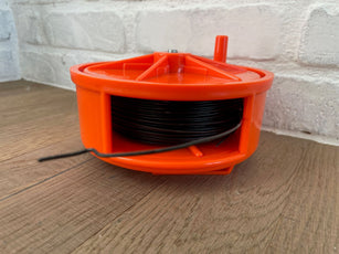 6 inch wide plastic tie wire reel holds 400 ft of wire
