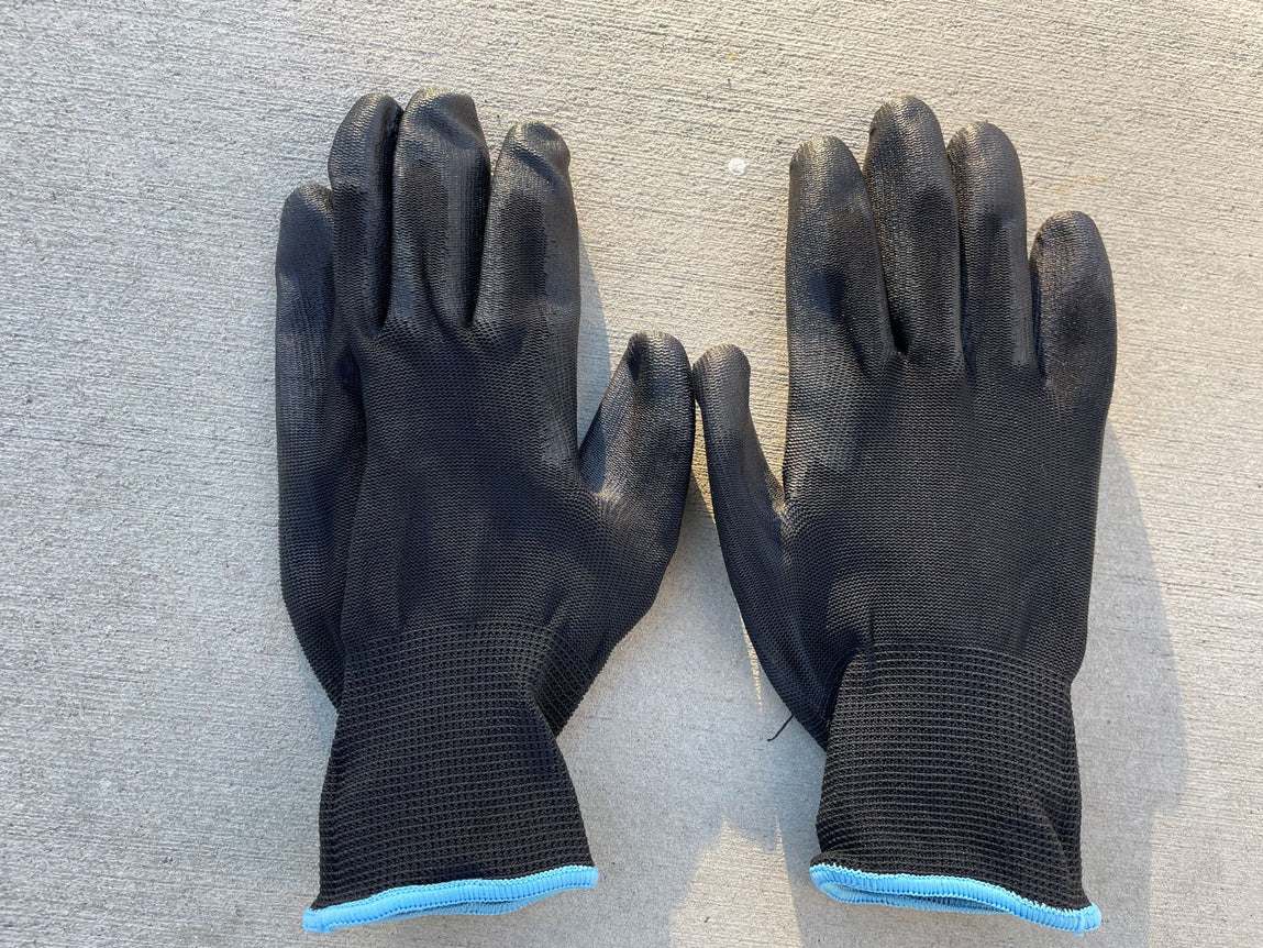 Black PU coated garden hand protection gloves Black PU coated garden hand protection gloves
