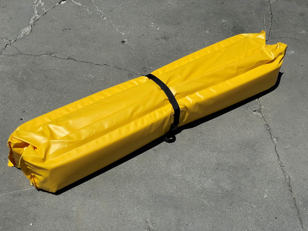 temporary collapsible spill containment - yellow PVC