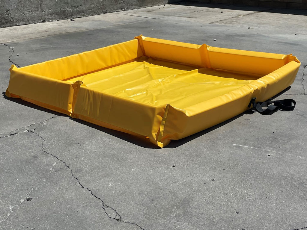 Portable Spill Containment Berm - 4 ft x 4 ft x 5 inch