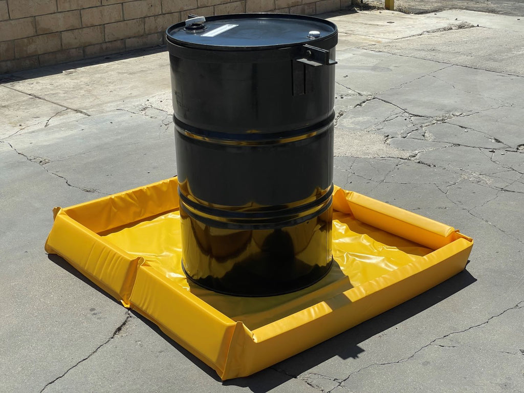 Portable Spill Containment Berm - 4 ft x 4 ft x 5 inch