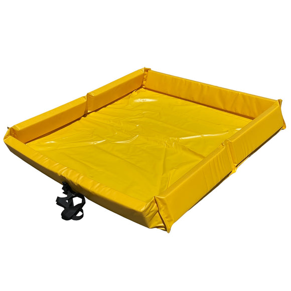 portable spill containment berm - 4 ft x 4 ft x 5 inch