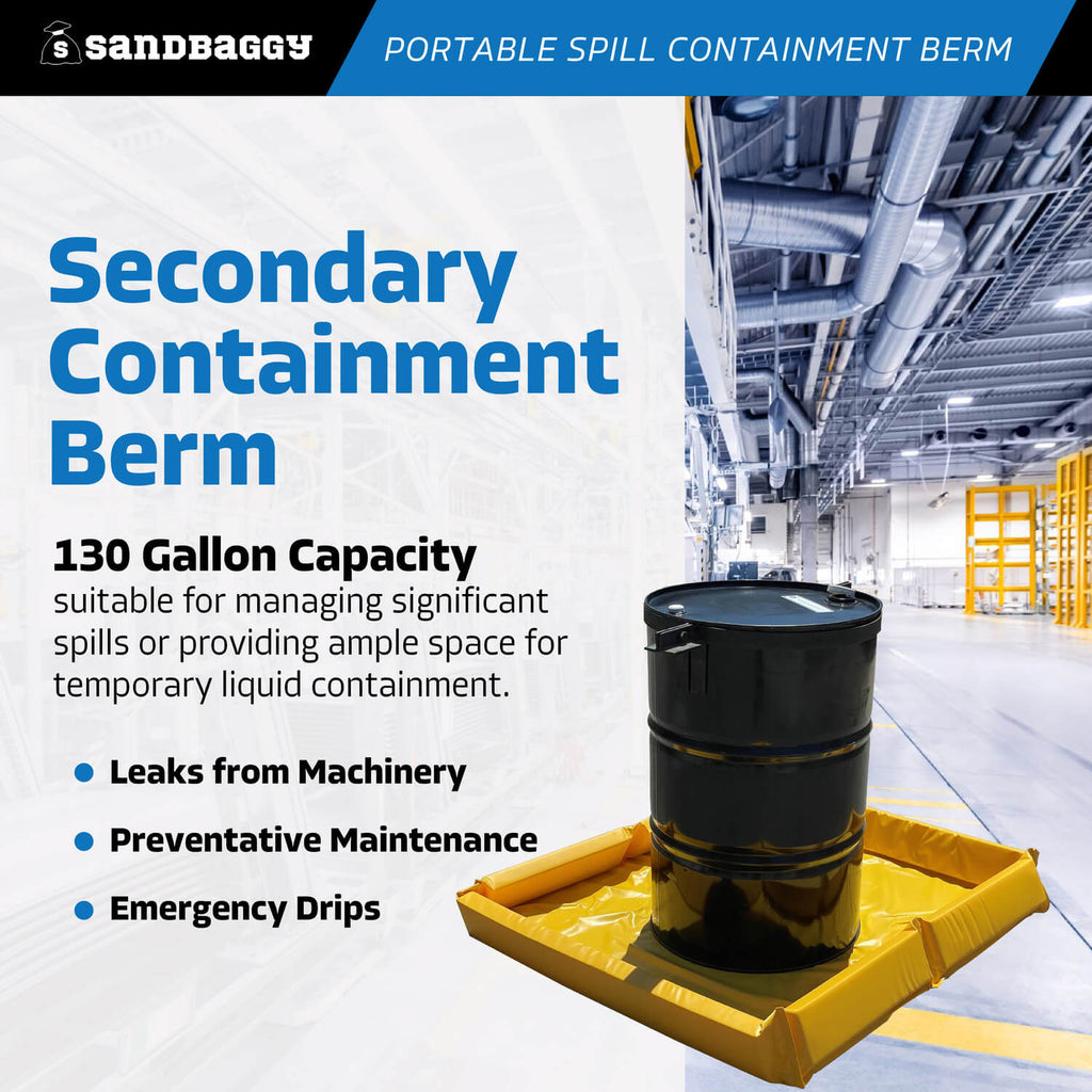 portable spill containment berm - secondary containment berm