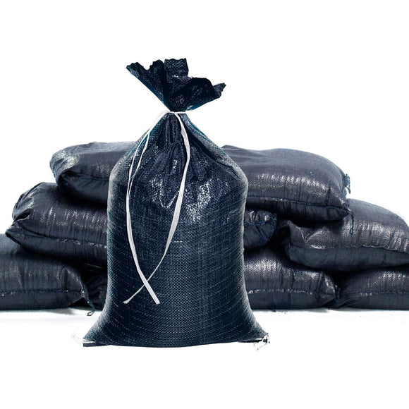 prefilled black sandbags