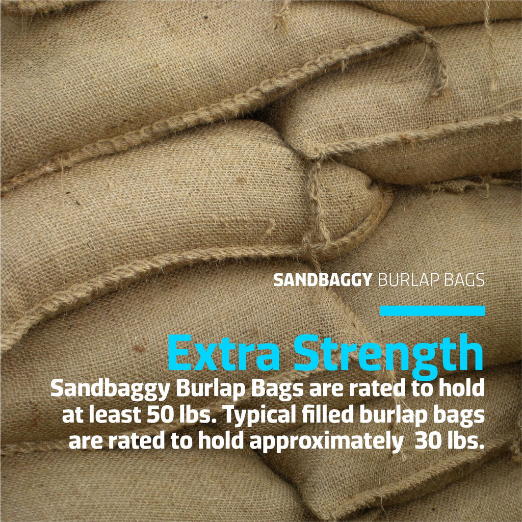 burlap sandbags with 50 lb weight capacity