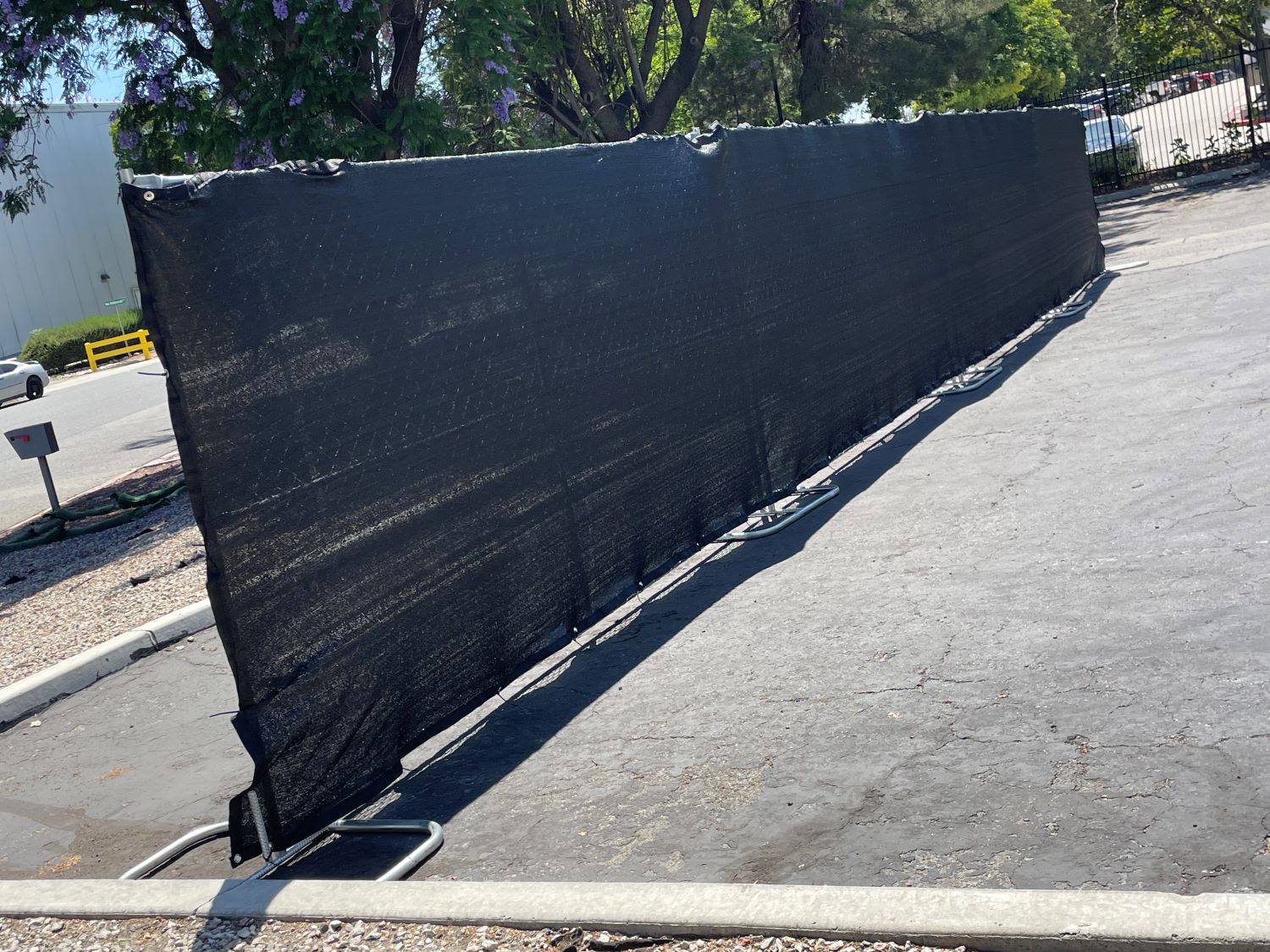 black fence tarp Chain Link Fence Privacy Screen - 6ft x 50ft UV Resistant HDPE - 2 pcs