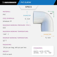 1/2 inch 90 degree elbow