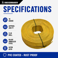 16 gauge pvc coated tie wire