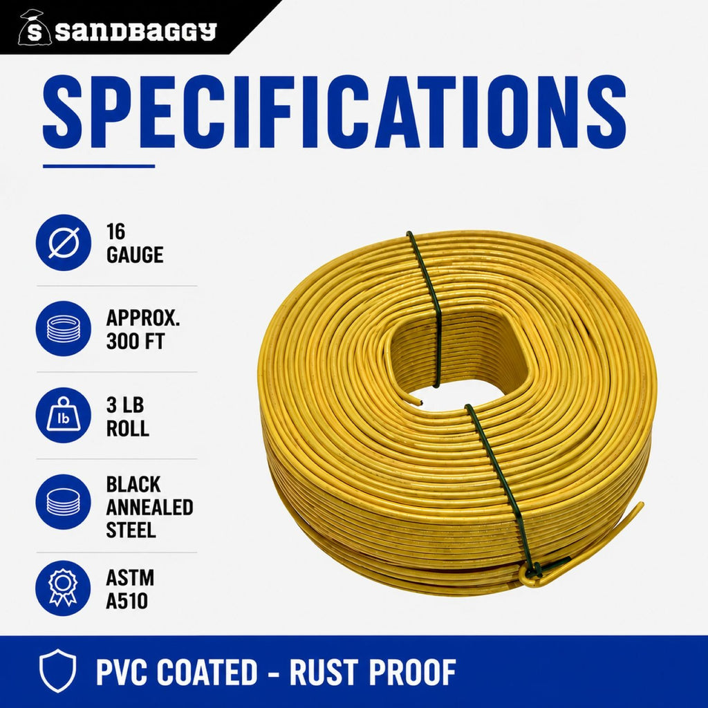 16 gauge pvc coated tie wire
