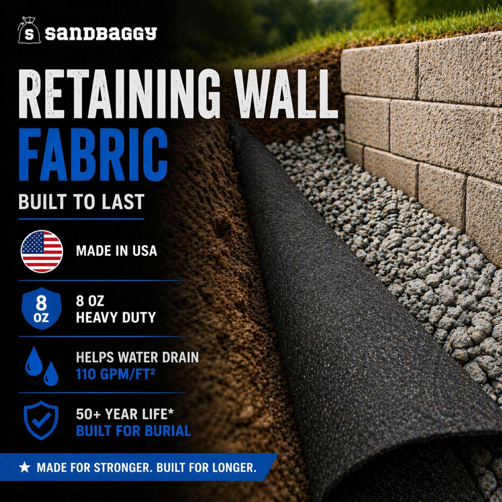 filter fabric for retaining wall