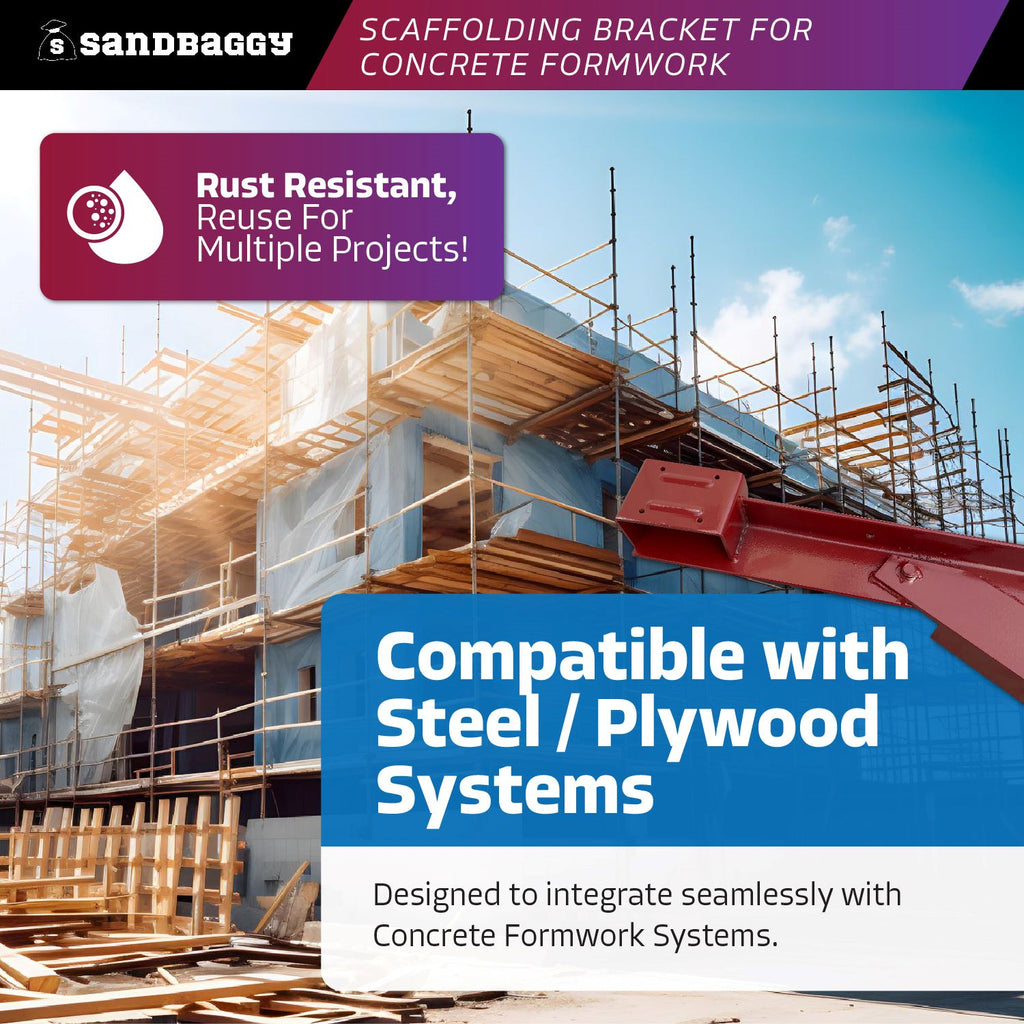 wall scaffolding brackets for steel / plywood concrete formwork systems