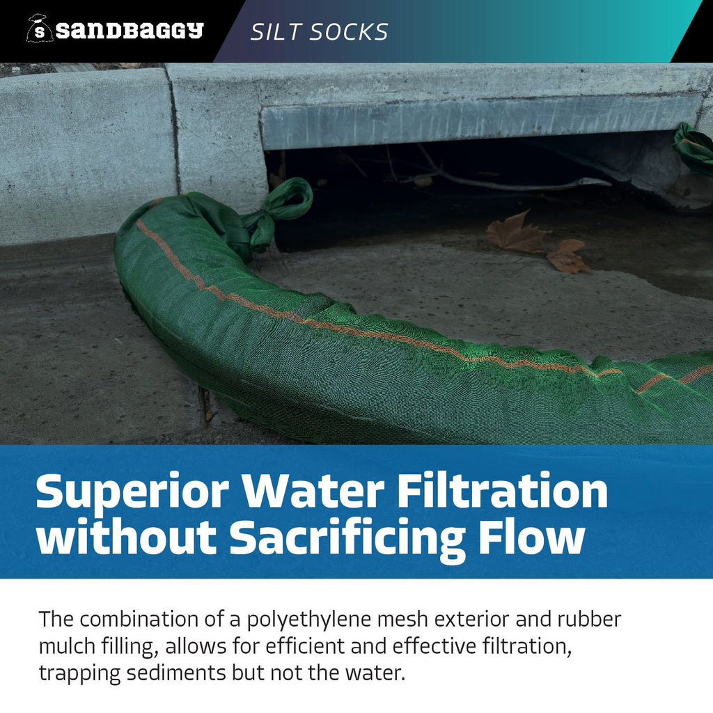 polyethylene storm drain filter sock