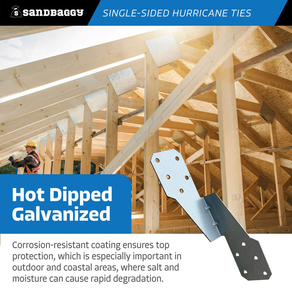 single-sided hurricane ties - hot dipped galvanized