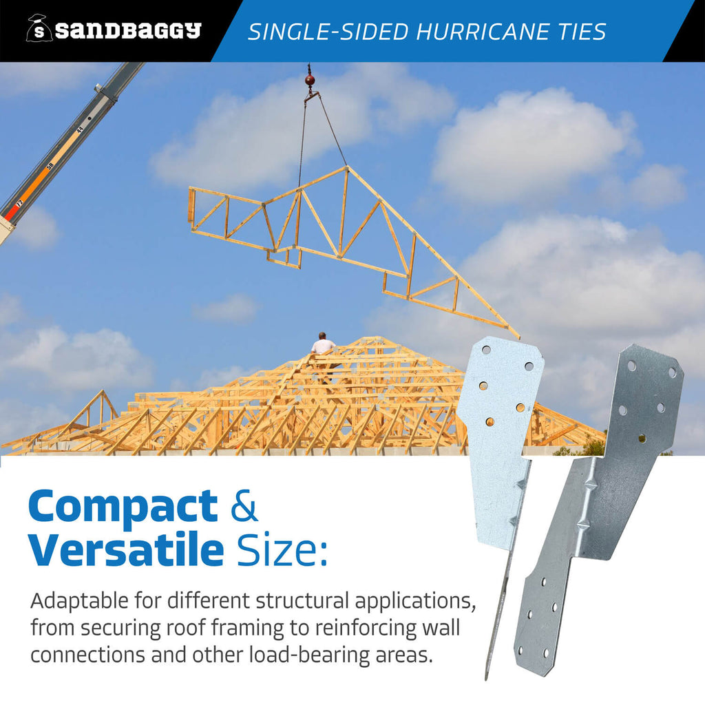 single-sided hurricane ties - structural roofing