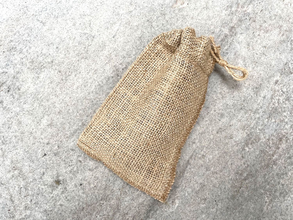 4" x 6" Small Burlap Bags With Drawstring - 100% Natural Jute