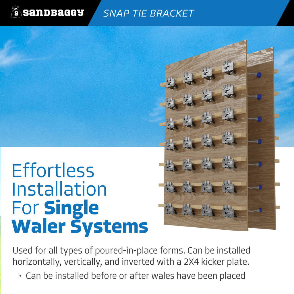 snap tie brackets - single waler systems