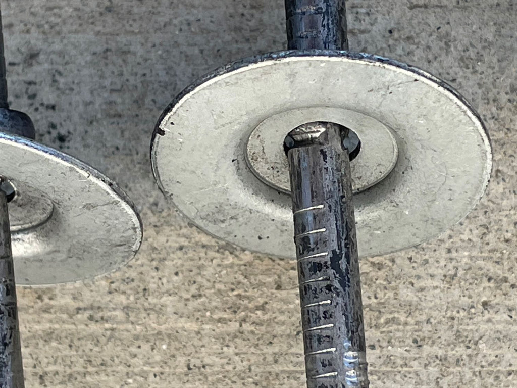 6" x 1 ⅝" Standard Snap Ties For Concrete Forms - 1" Cupped Loose Washer