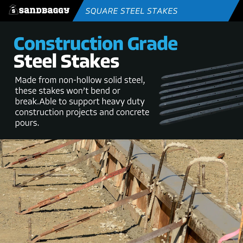 square concrete stakes - construction