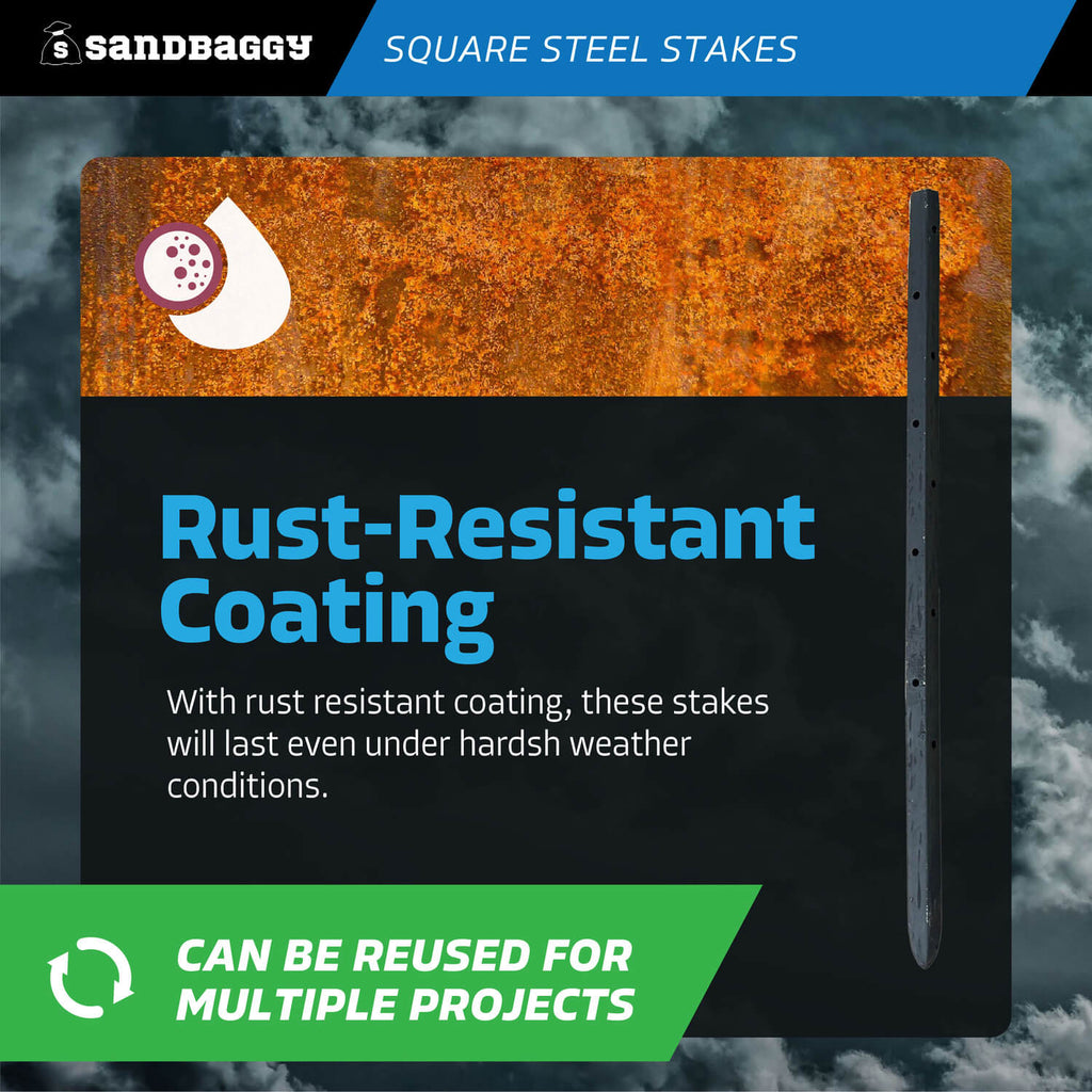 square concrete stakes rust resistant and reusable