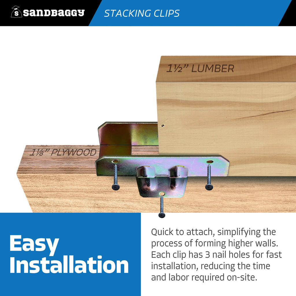 stacking clips - connect 1-1/8" plywood to 1-1/2" lumber